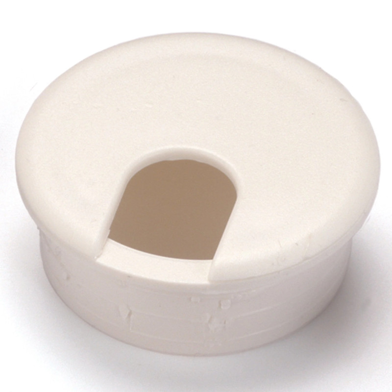 1-1/2" Cable Management Plastic Grommet White